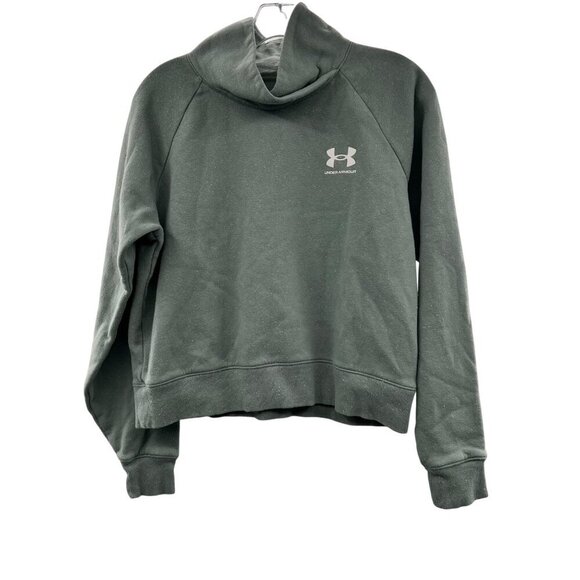 Under Armour Women's Sweatshirt Cowl Neck Green Size Small - Picture 1 of 9